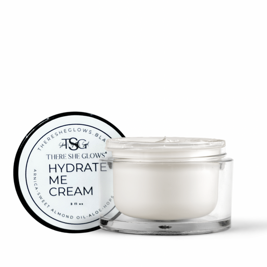 a 2 ounce jar of hydrate me facial moisturizer with white background